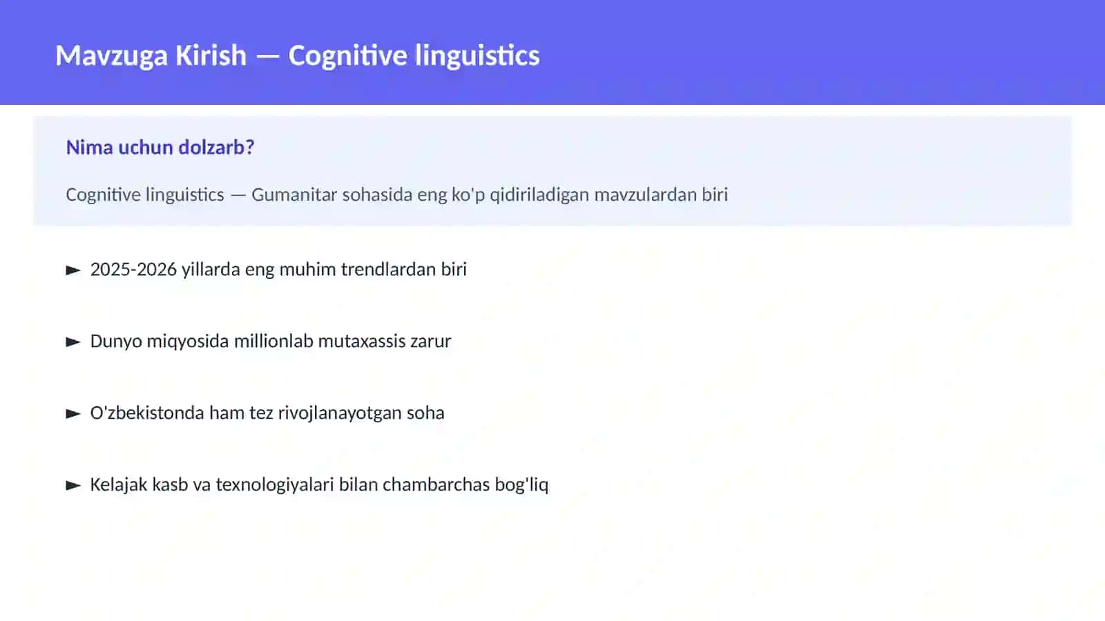 Cognitive linguistics 2