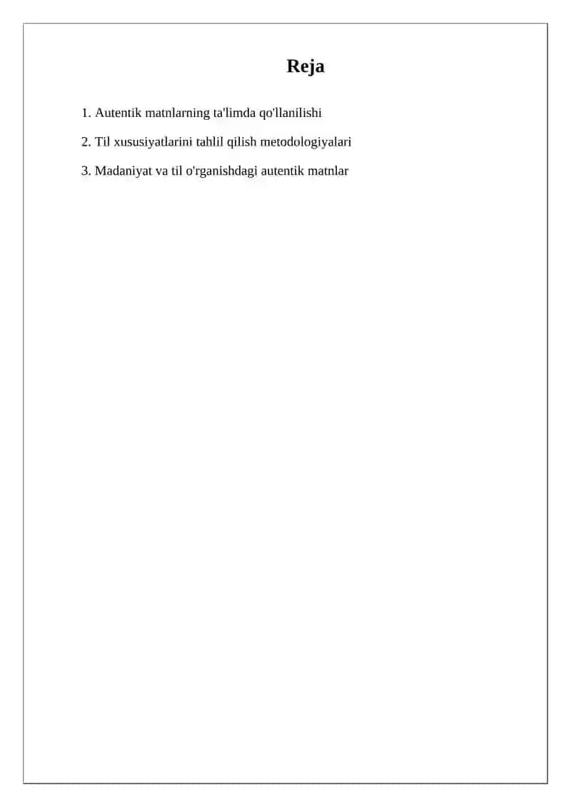 Autentik matnlarning til xususiyatlarini oʻrganish 2