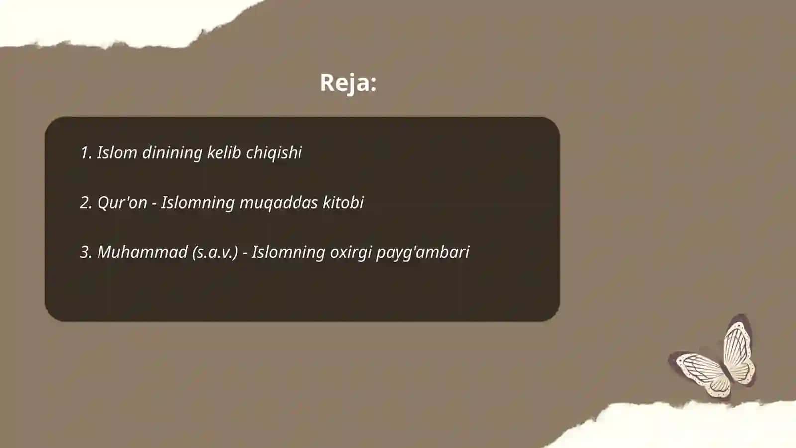 Islom dini haqida 2
