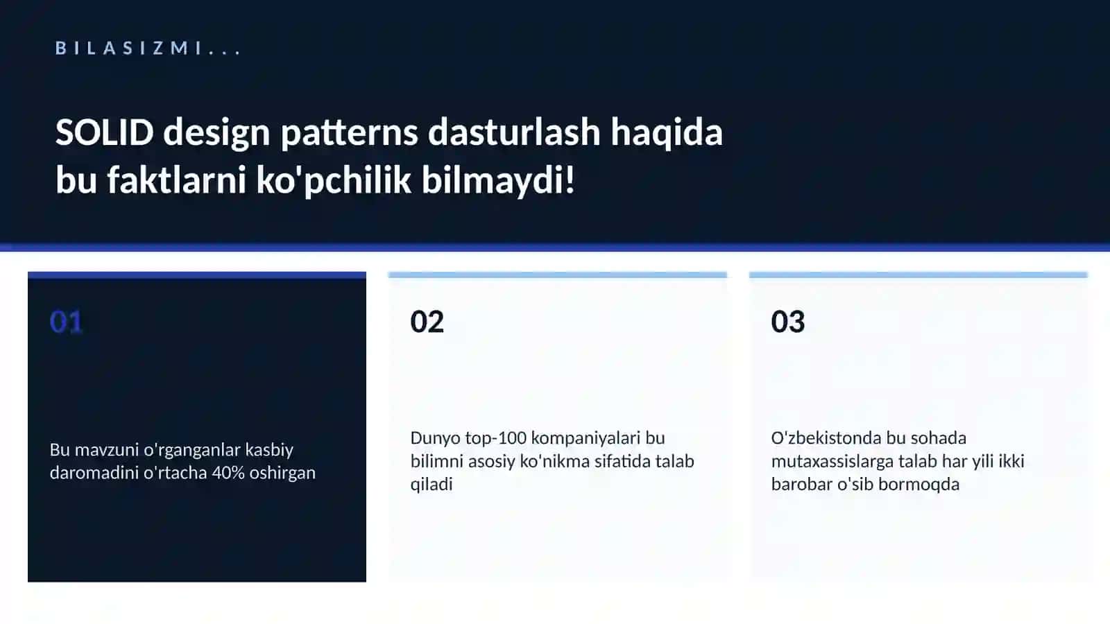 SOLID design patterns dasturlash 2