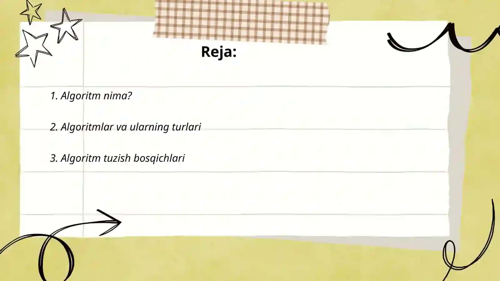 Algoritm nima? 2