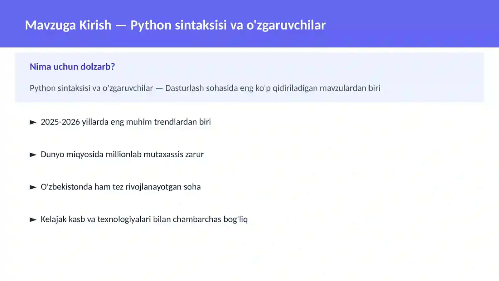 Python Dasturlash 2