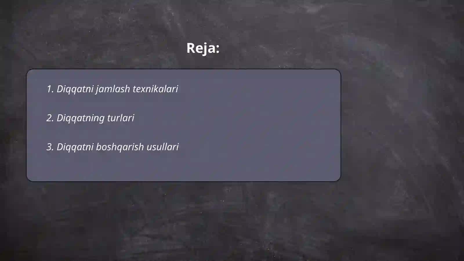 Diqqatni jamlash texnikalari 2