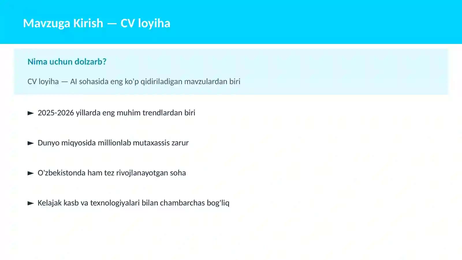 CV loyiha 2