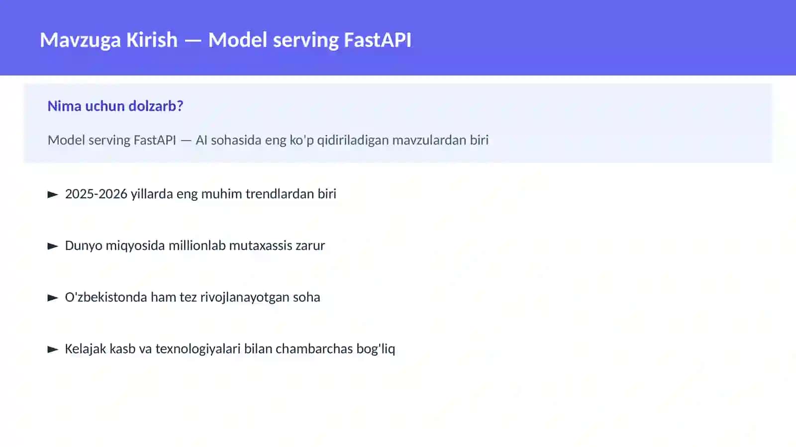 Model serving FastAPI 2
