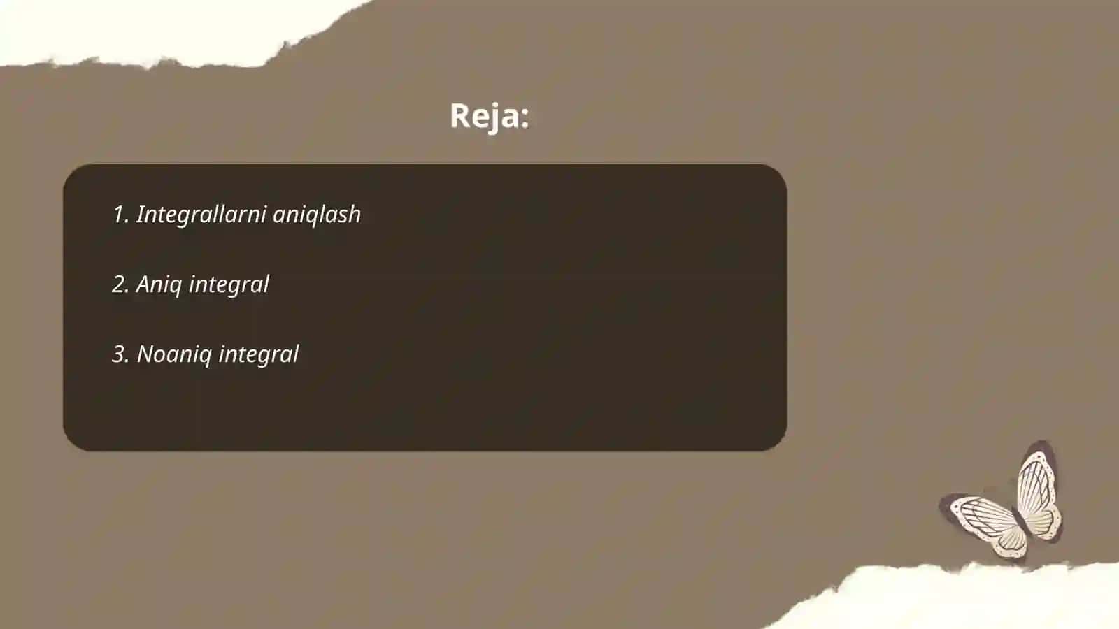 Integrallarni aniqlash 2