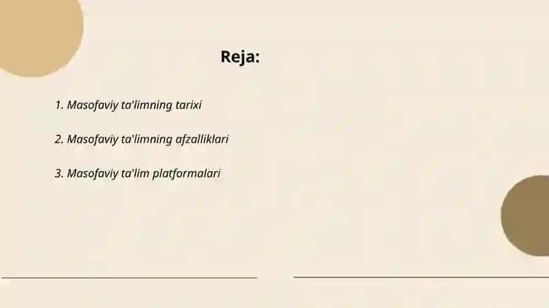 Masofaviy ta'lim texnologiyalari 2
