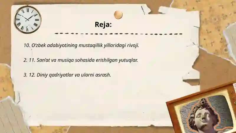 Ma’naviy va madaniy taraqqiyot 2