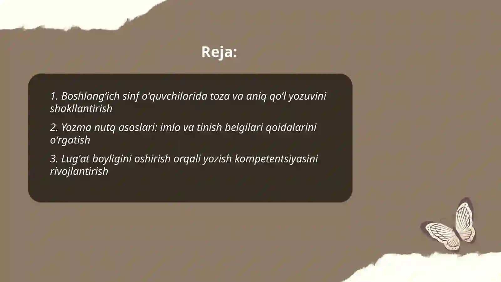 Boshlangʻich sinf oʻquvchilarini yozish kompetentsiyalarini shakllantirish 2