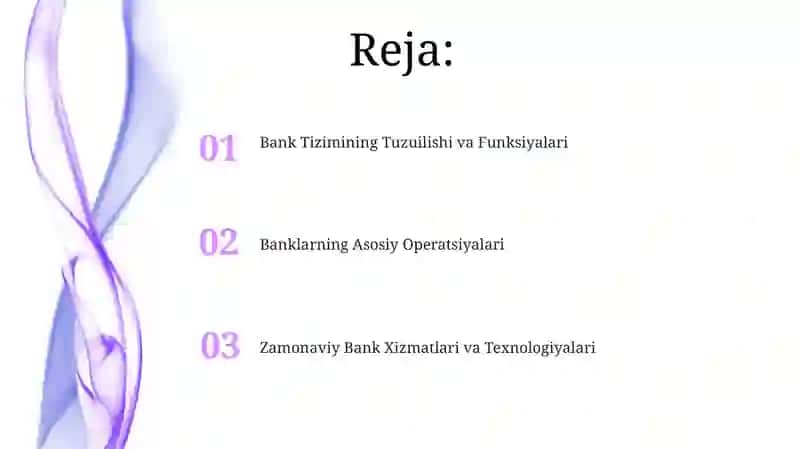 Bank ishi va bank operatsiyalari 2
