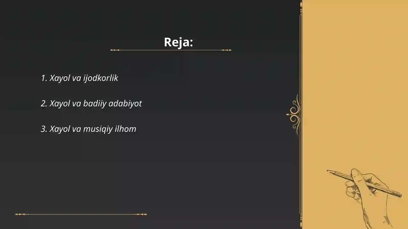 Xayol va Ijodkorlik 2