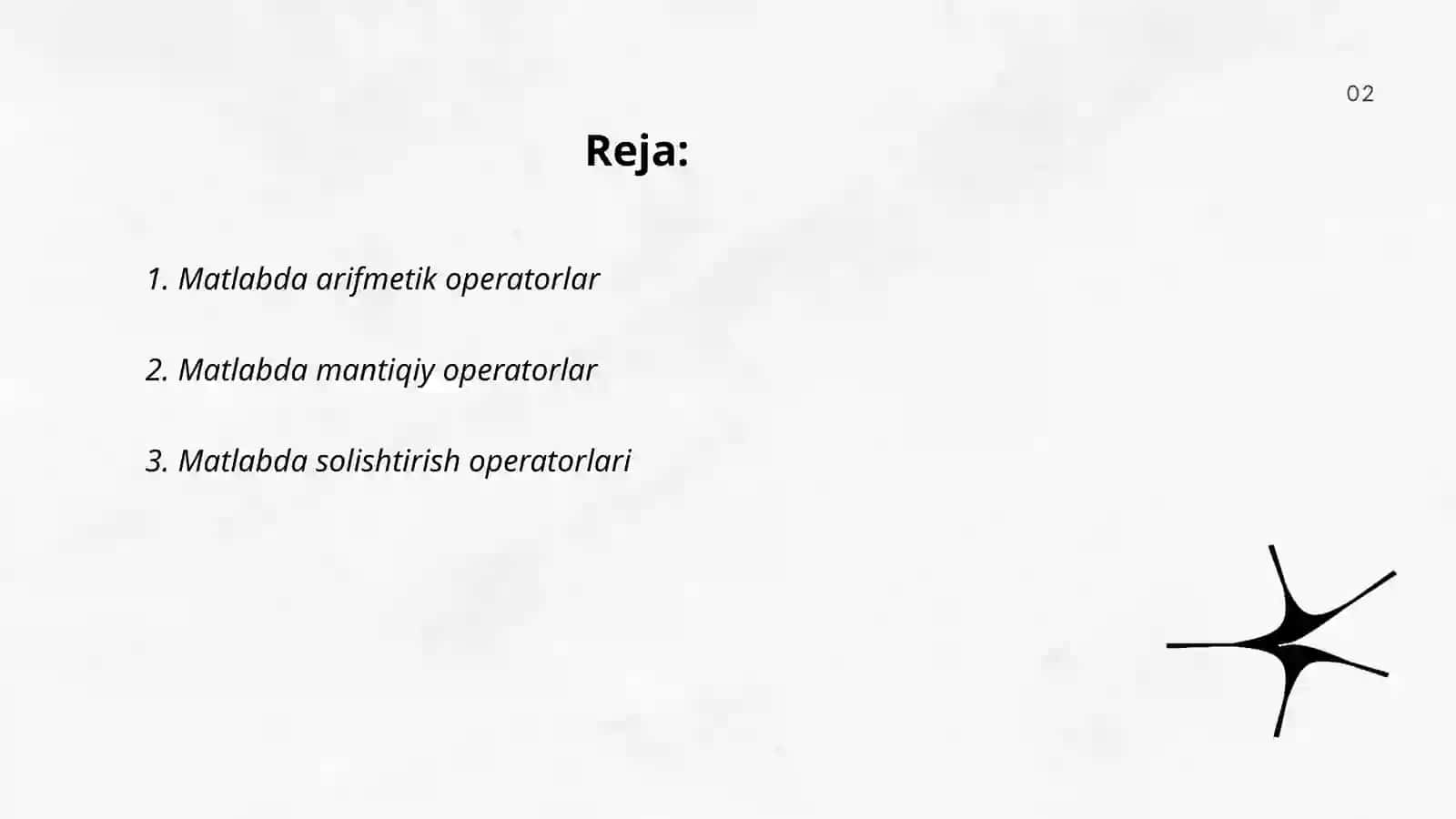 Matlabda operatorlar va funksiyalar 2