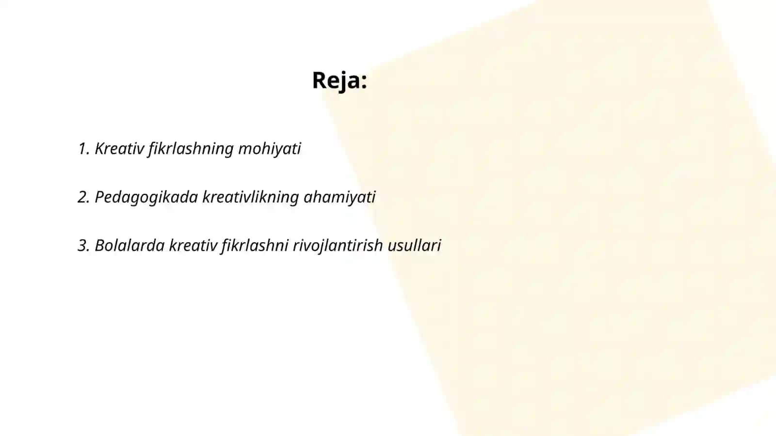 Kreativ fikrlash pedagogikasining oʻziga xos xususiyatlari 2