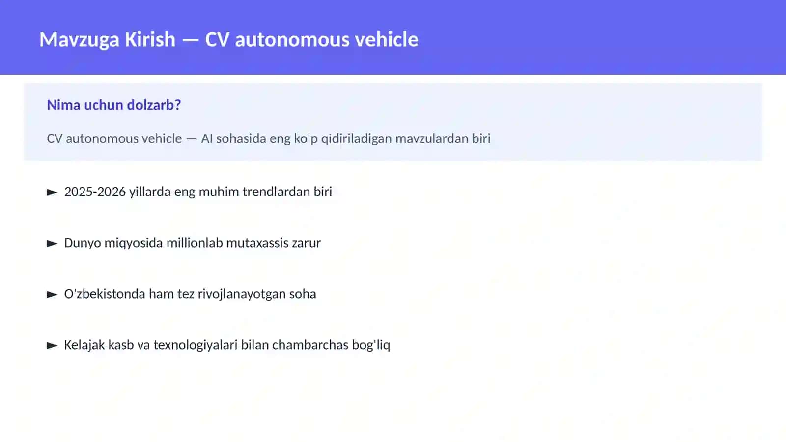 CV autonomous vehicle 2