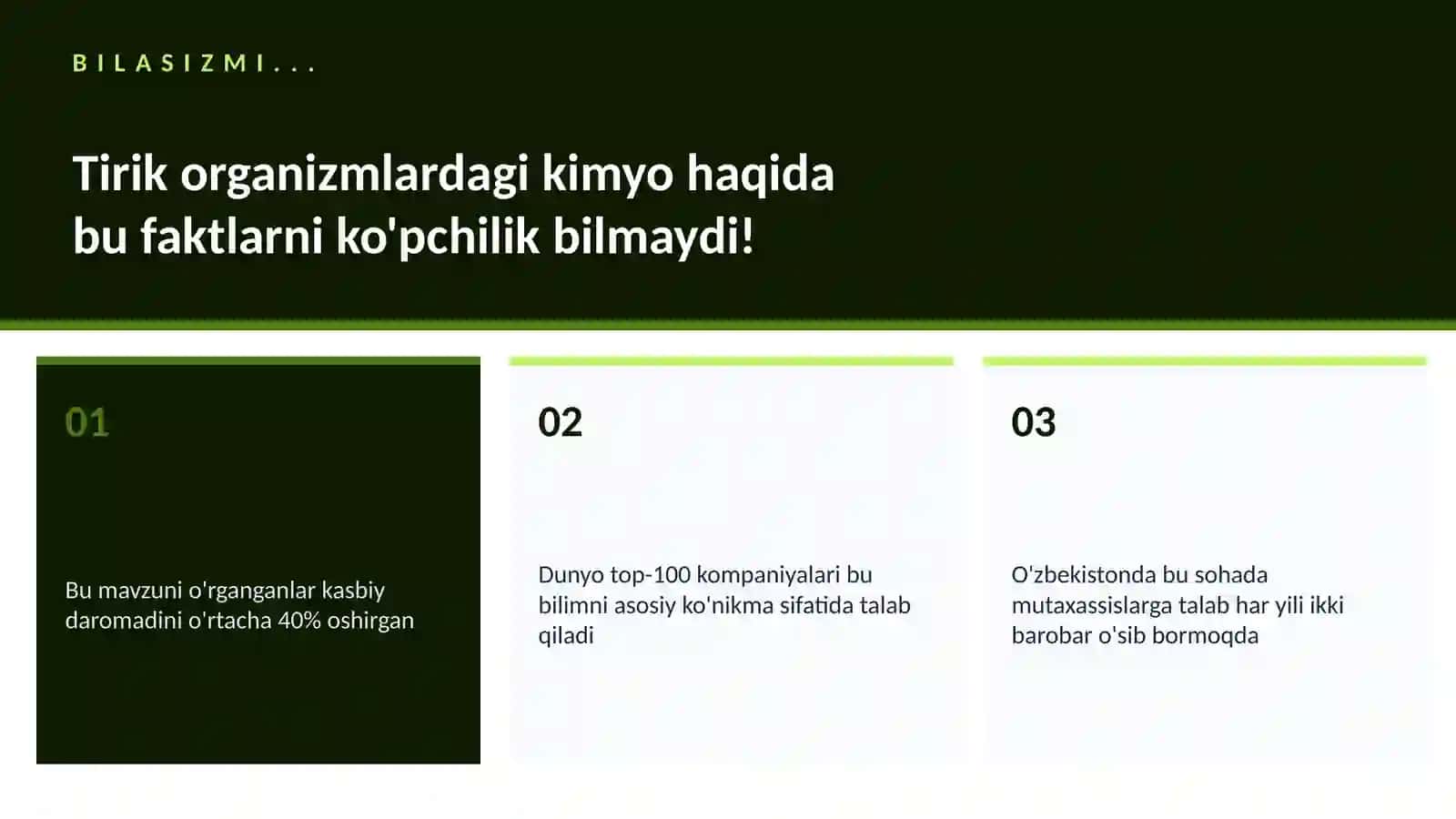 KIMYO — UY VAZIFALARI 2