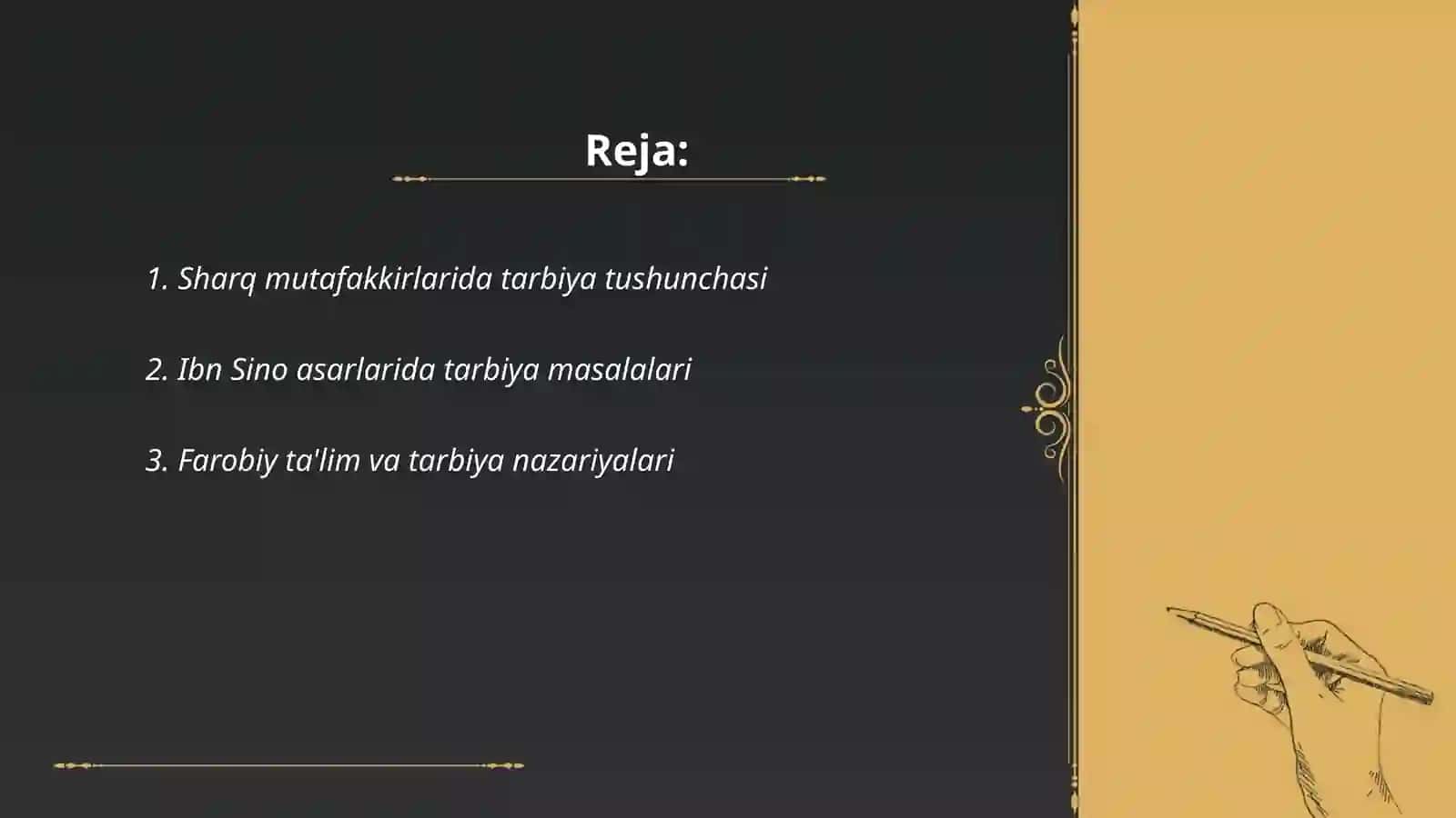 Sharq mutafakkirlari asarlarida tarbiya masalasi 2