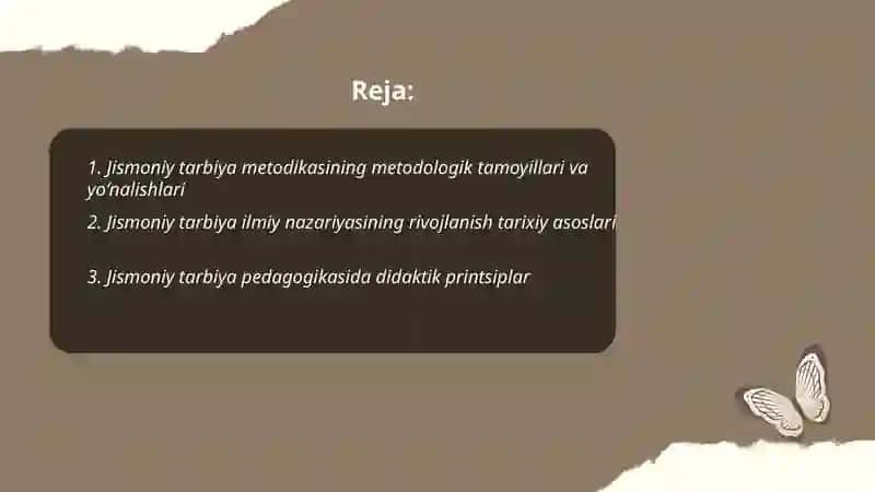 Jismoniy tarbiya metodikasining metodologik, ilmiy nazariy psixologopedagogik asoslari 2