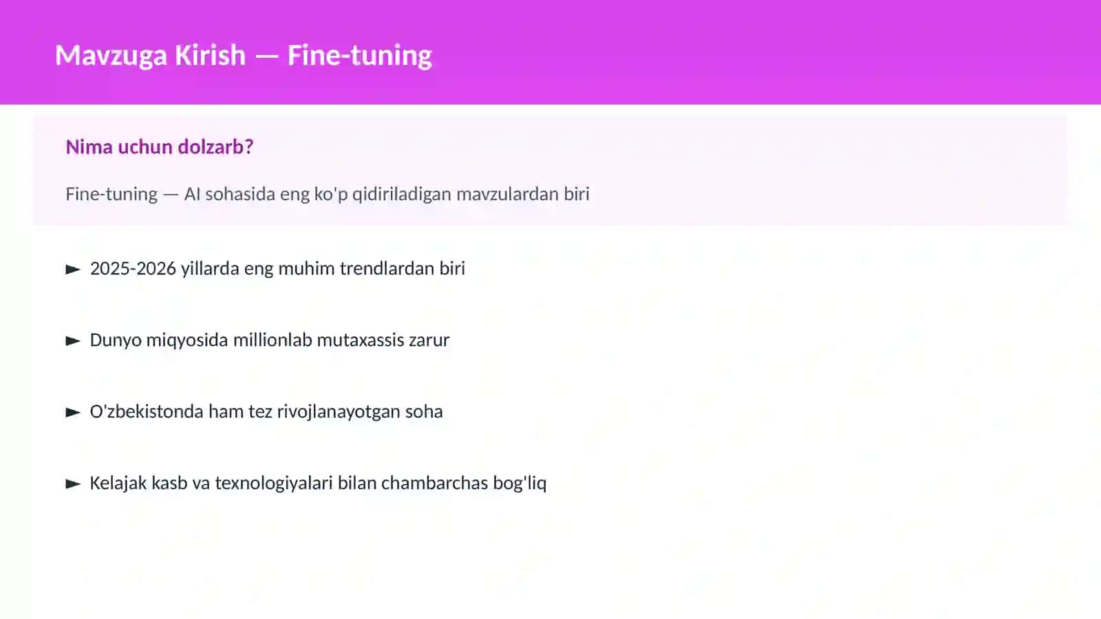 Fine-tuning 2