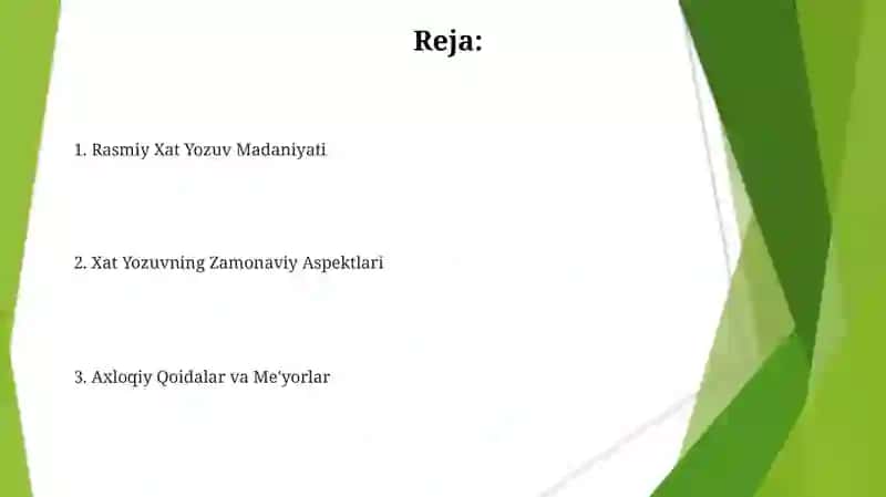Rasmiy Xat Yozuv Madaniyati 2