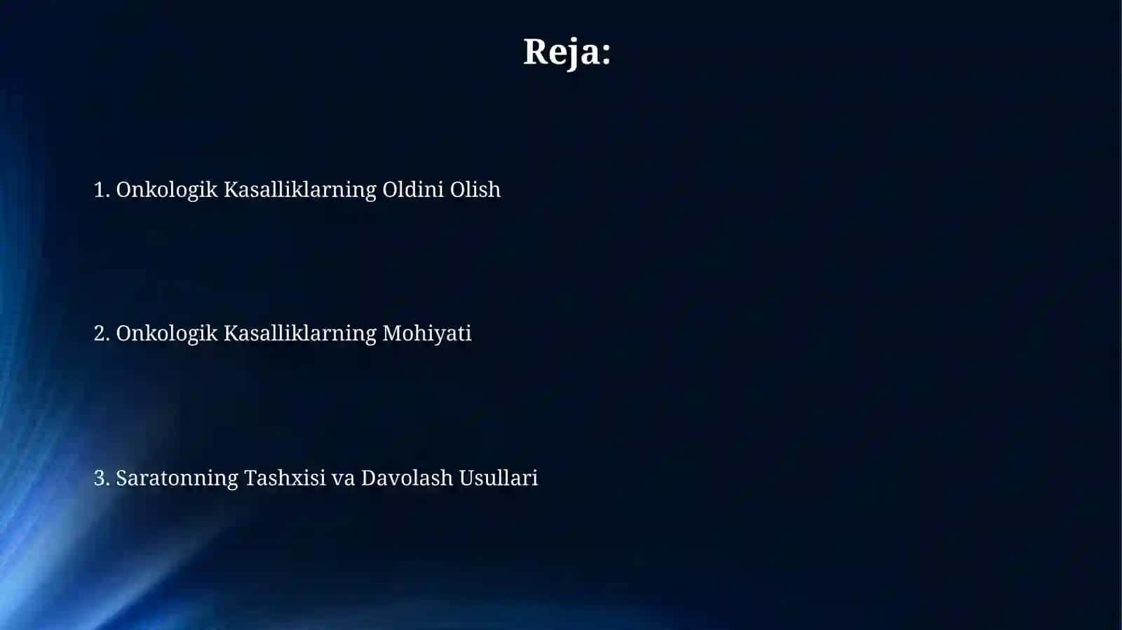 Onkologik Kasalliklari haqida tushuncha 2