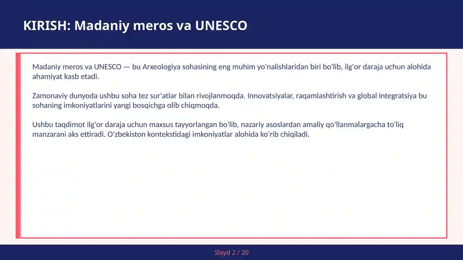 MADANIY MEROS VA UNESCO 2