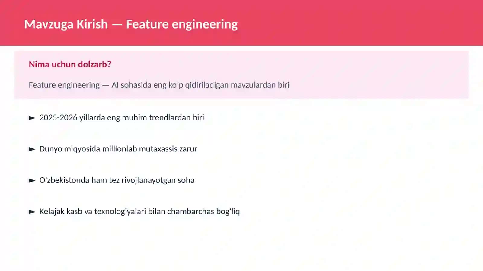 Feature engineering 2