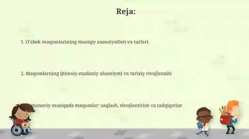 O'zbek Milliy ladlarni tahlil va musiqadagi o'rni 2