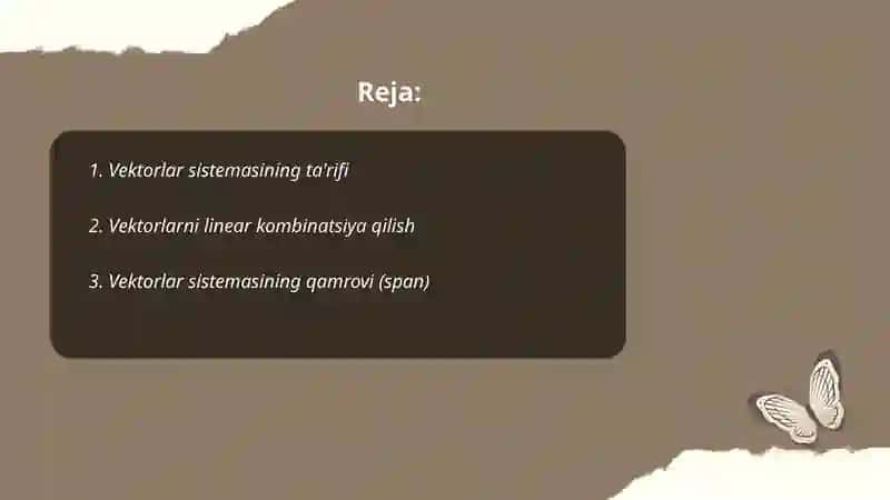 Vektorlar sistemasi 2
