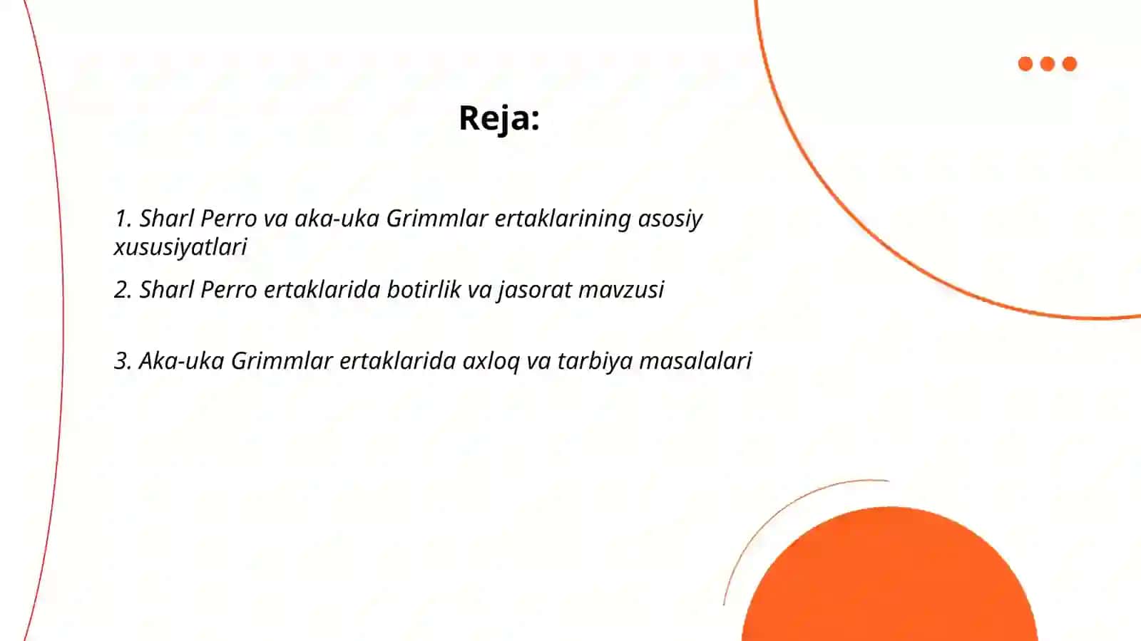 Sharl Perro va aka-uka Grimmlar ertaklarining asosiy xususiyatlari 2