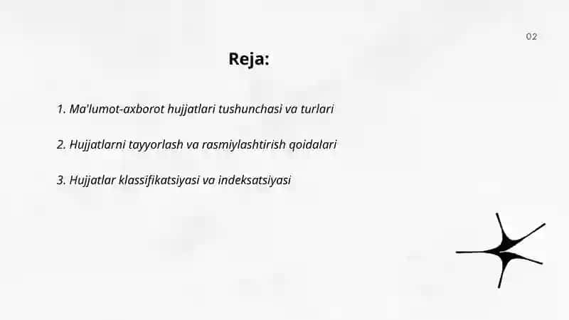 Ma'lumot-axborot hujjatlari 2