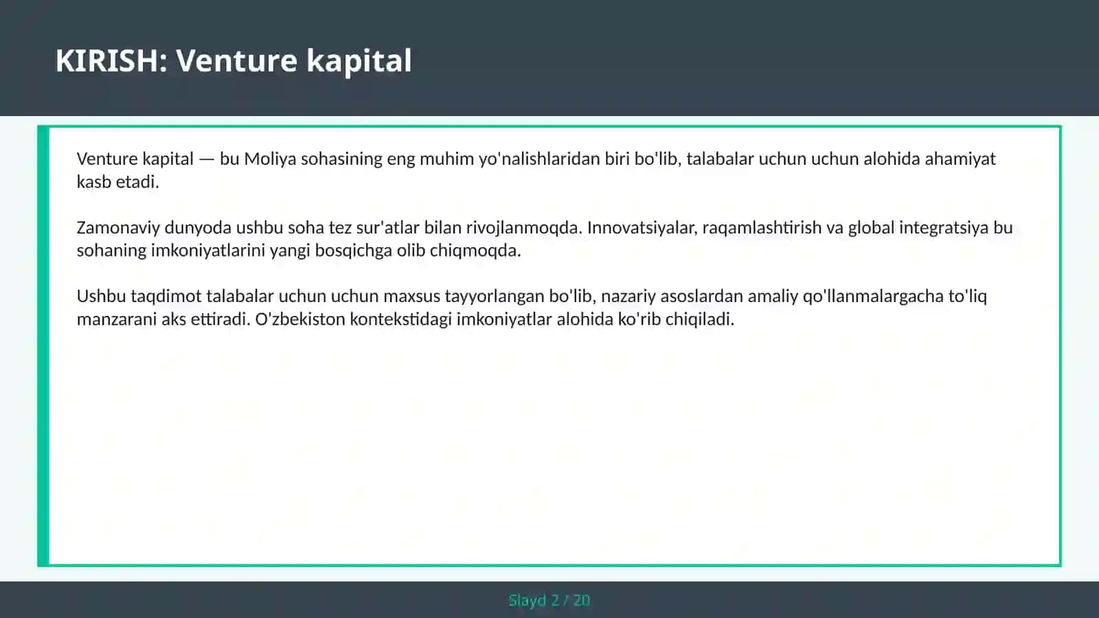 Venture kapital 2