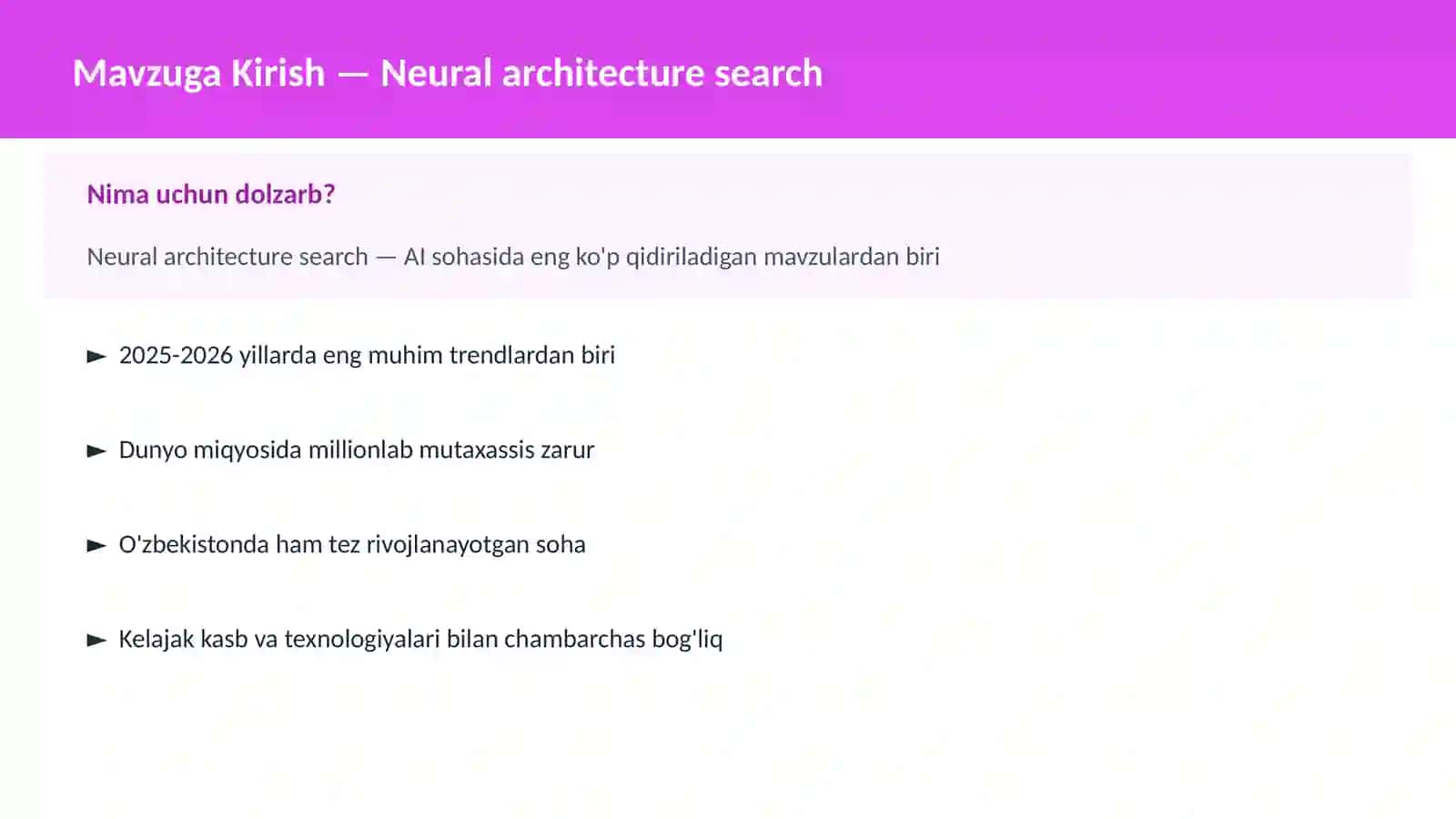 Neural architecture search 2