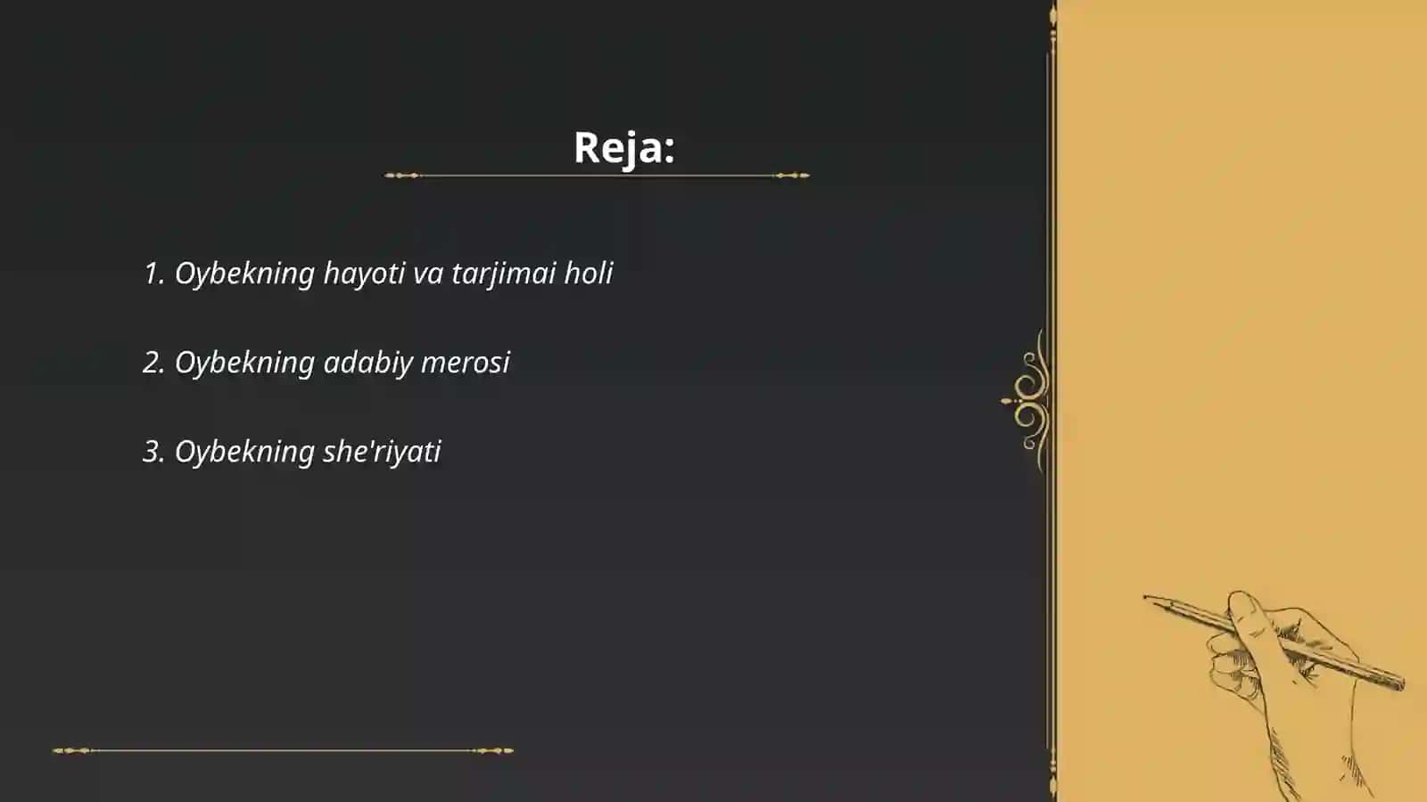 XX asr Oʻzbek adabiyotida Oybekning oʻrni 2