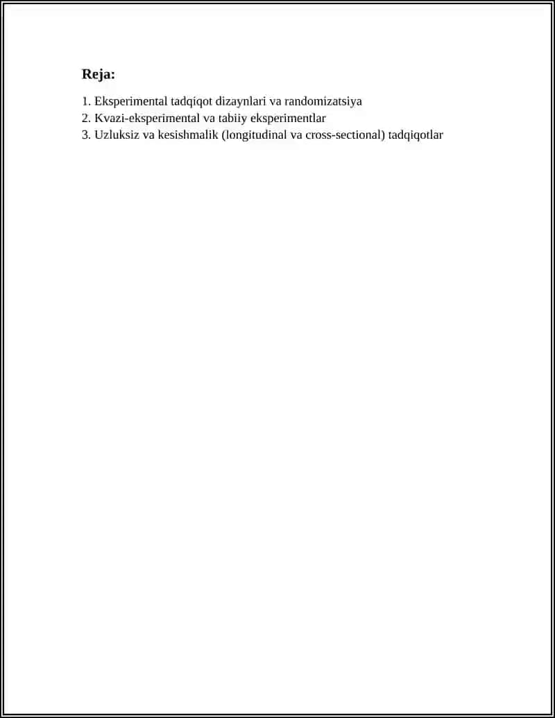 HOZIRGI ZAMON PSIXOLOGIYASINING TADQIQOT METODLARI 2