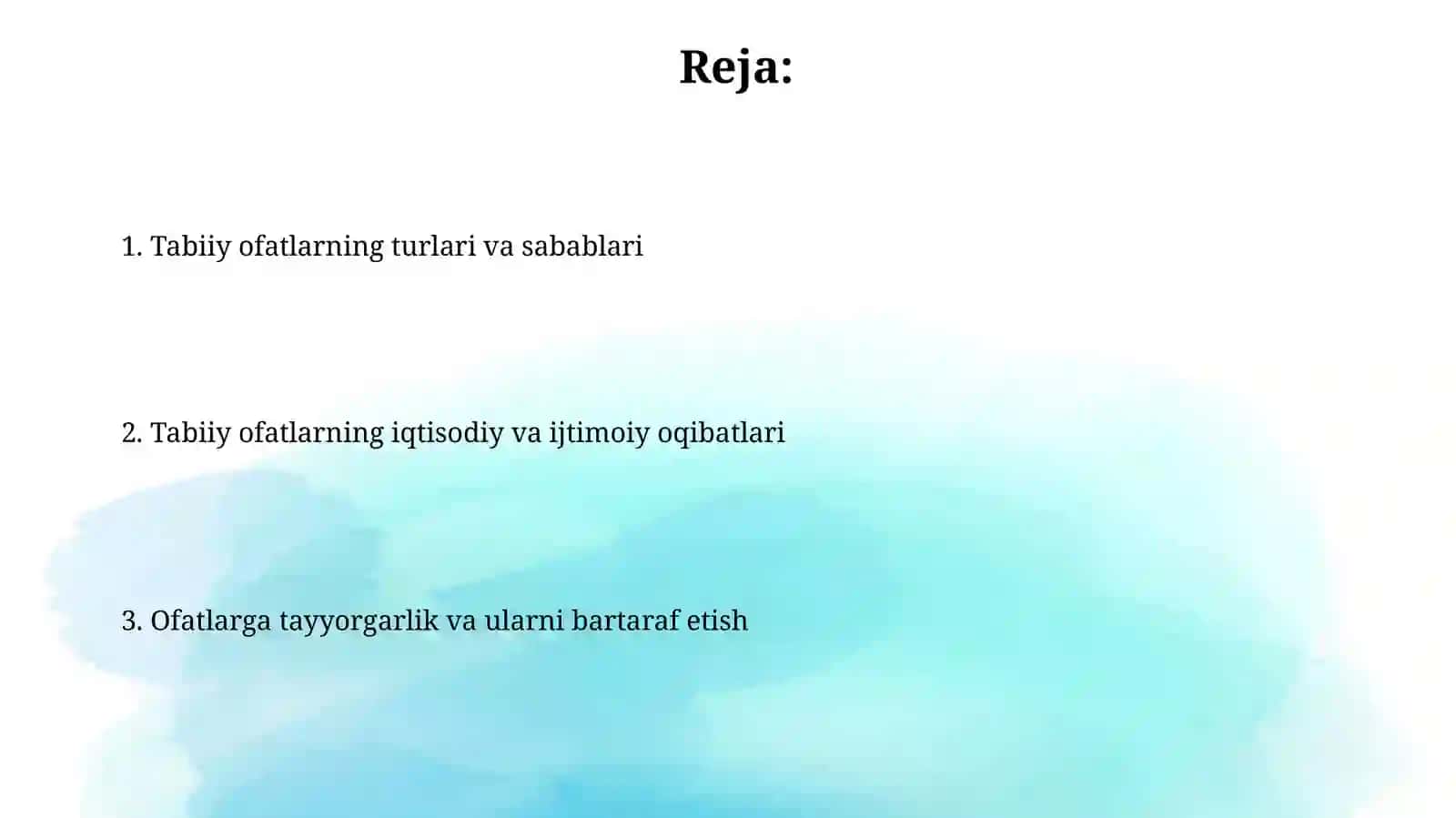 Tabiiy ofatlar va ularning oqibatlari 2