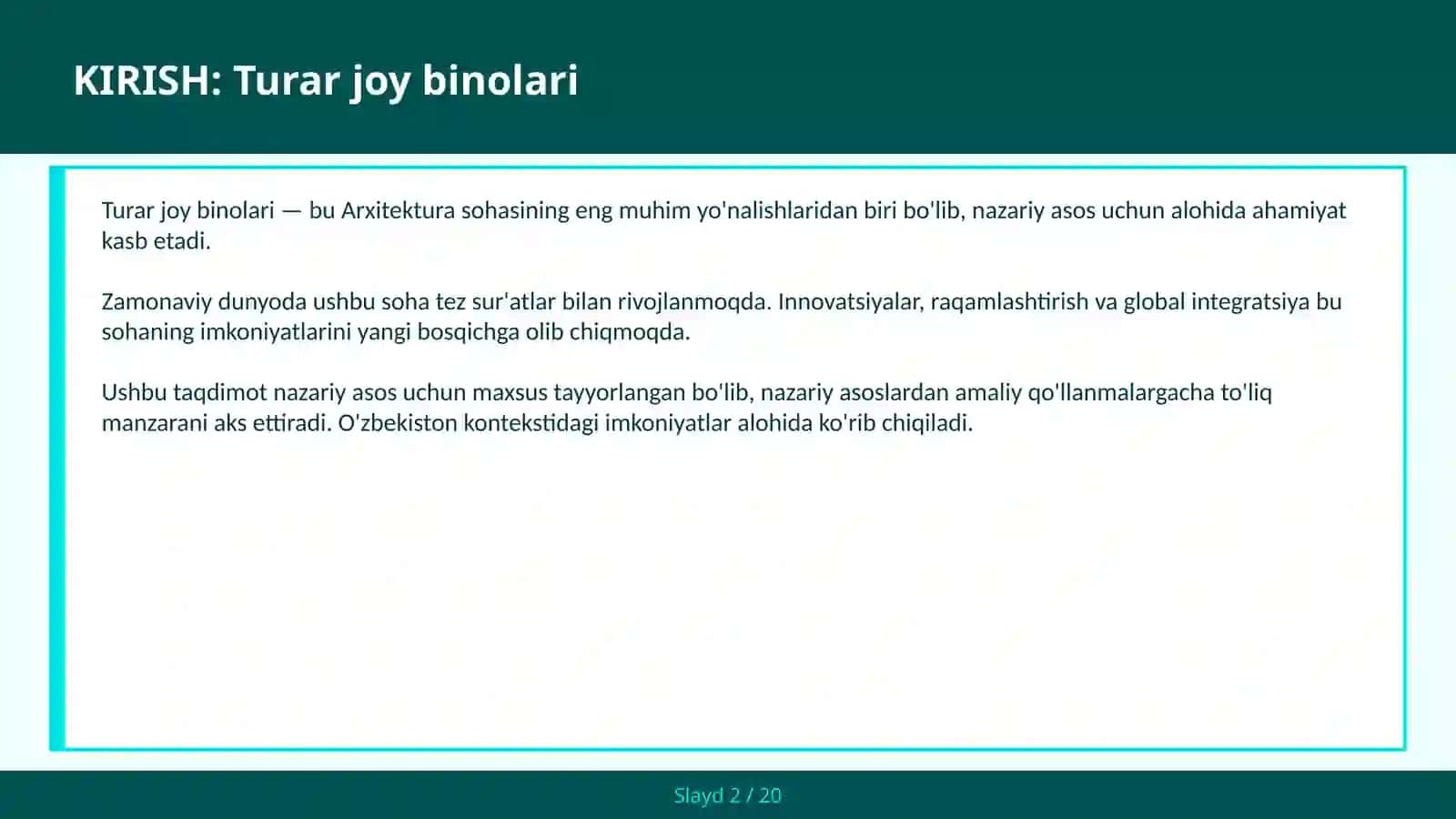 Turar joy binolari 2