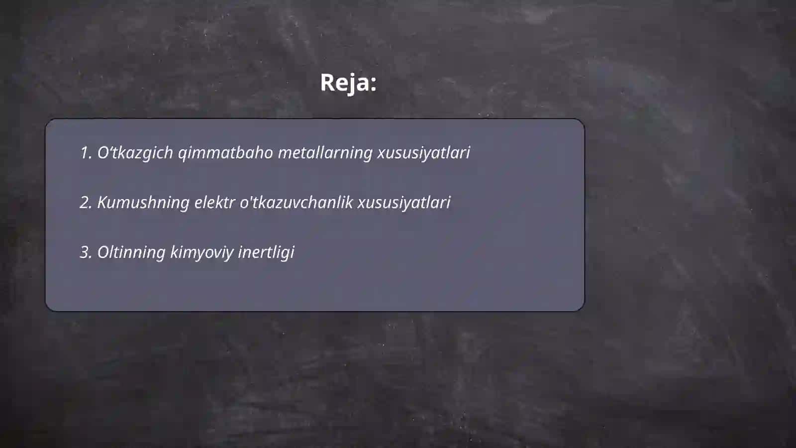 Oʻtkazgich Qimmatbaho metallar.Qiyin eriydigan metallar 2