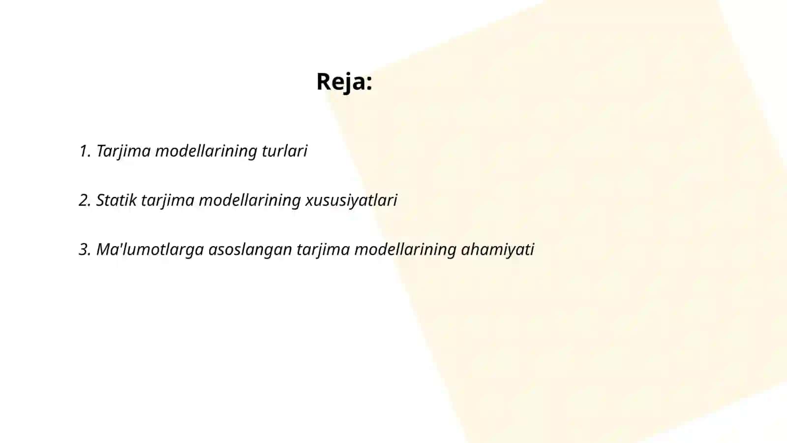 Tarjima Modellari 2