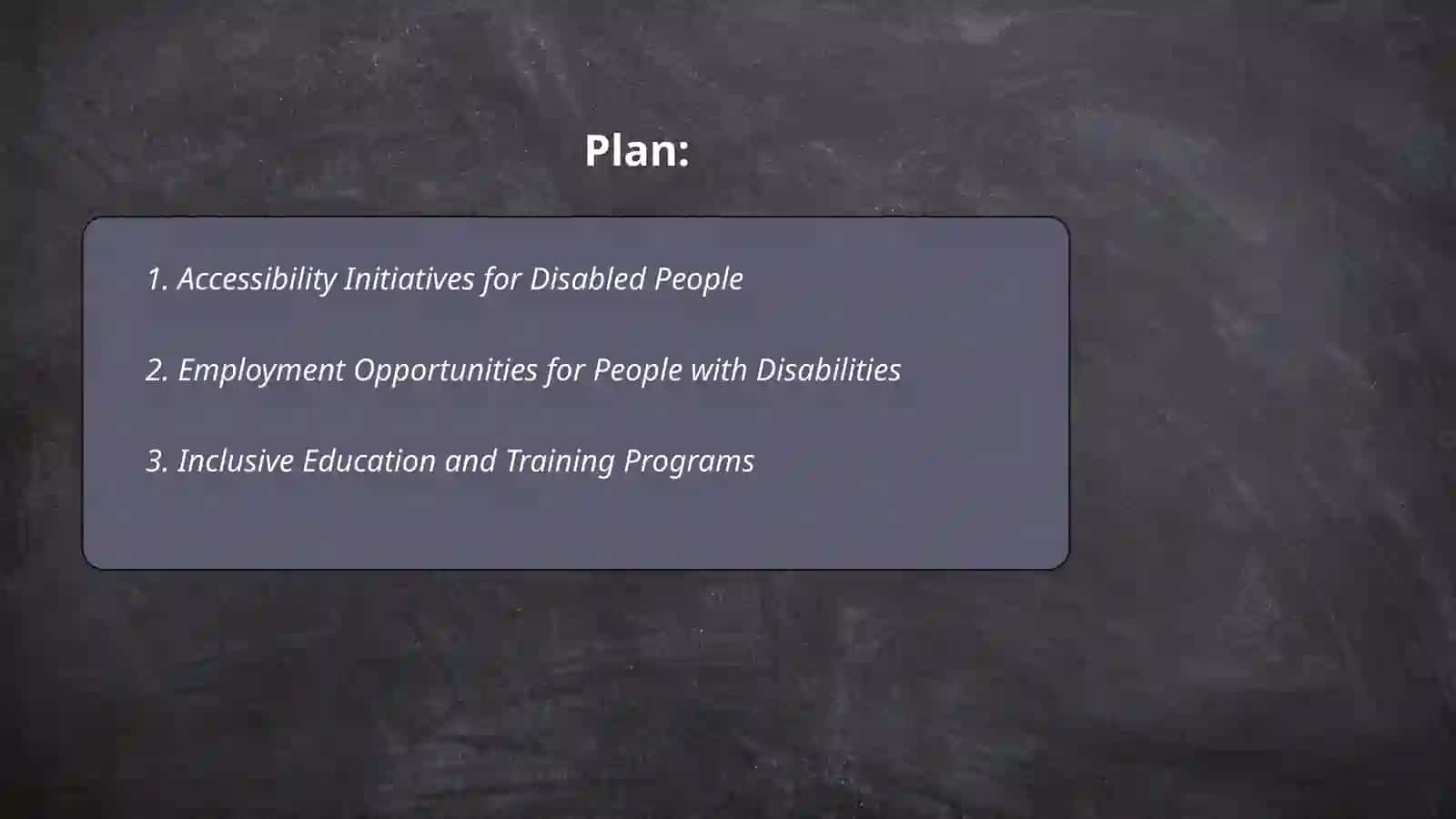 Accessibility Initiatives for Disabled People 2