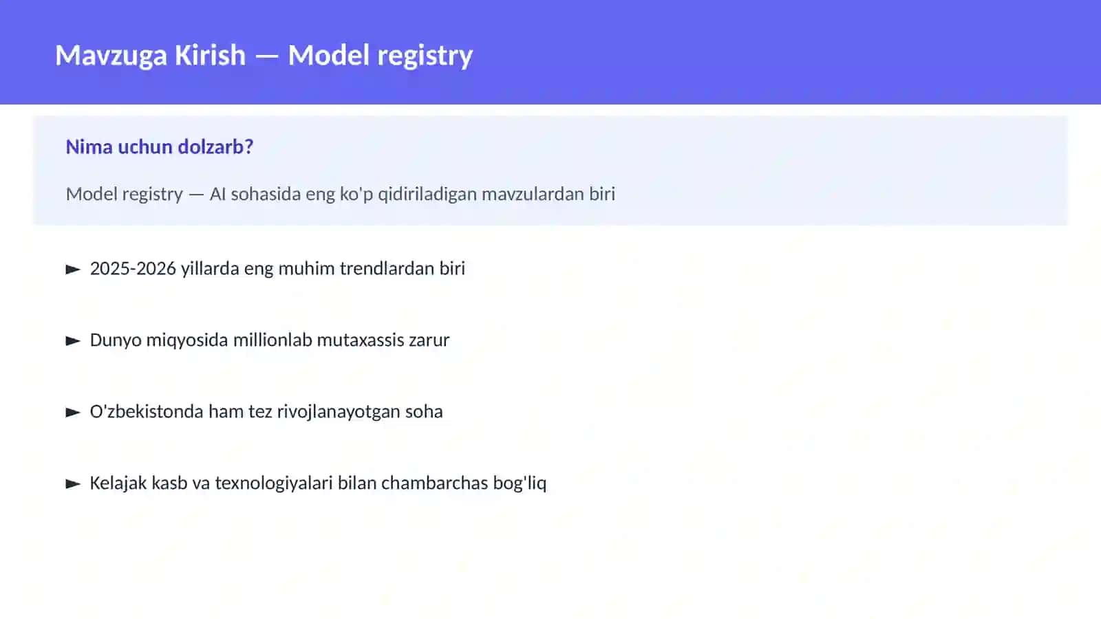 Model registry 2