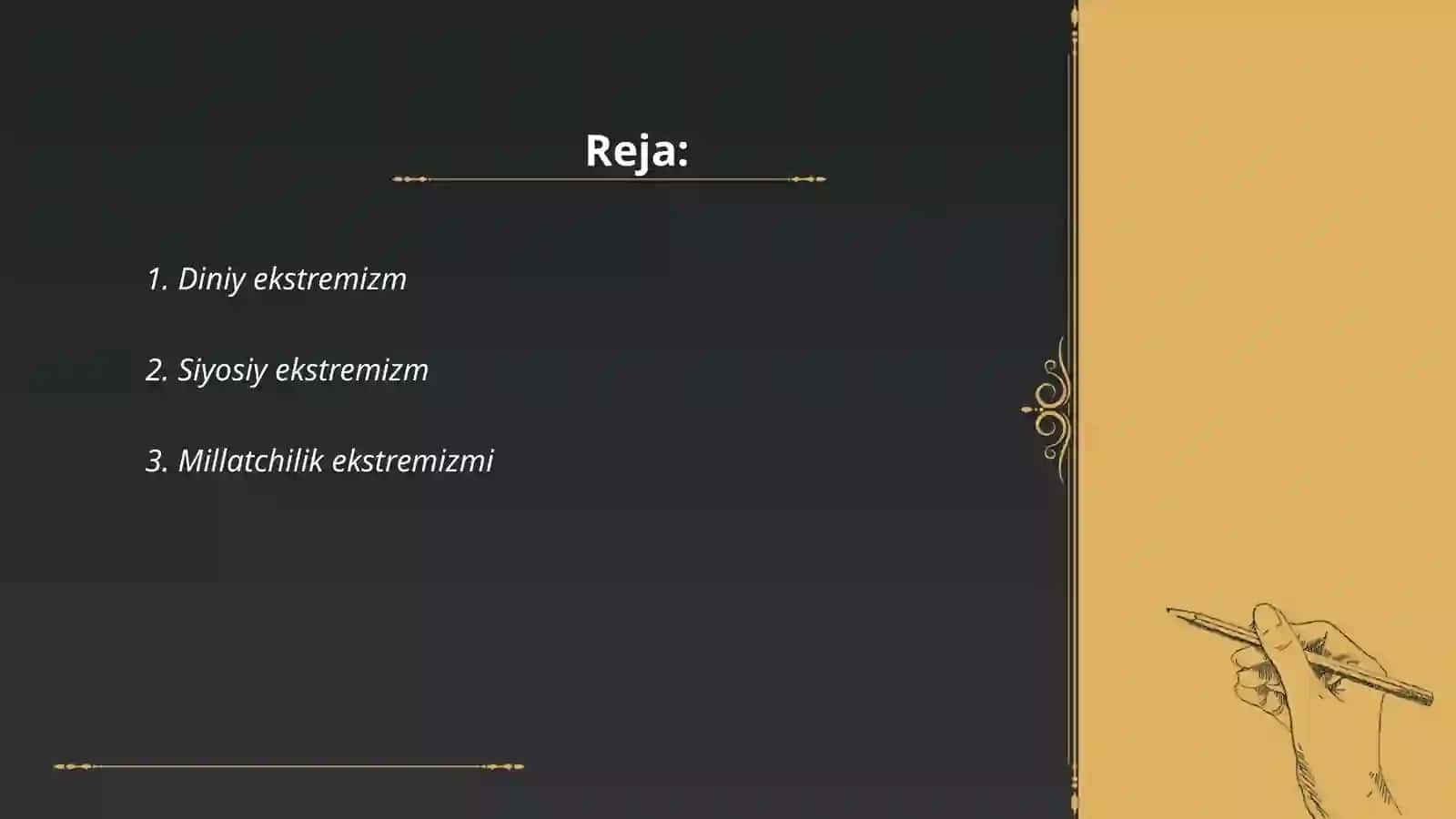 Ekstramizmning ko'rinishlari va namoyon bo'lish shakllari 2