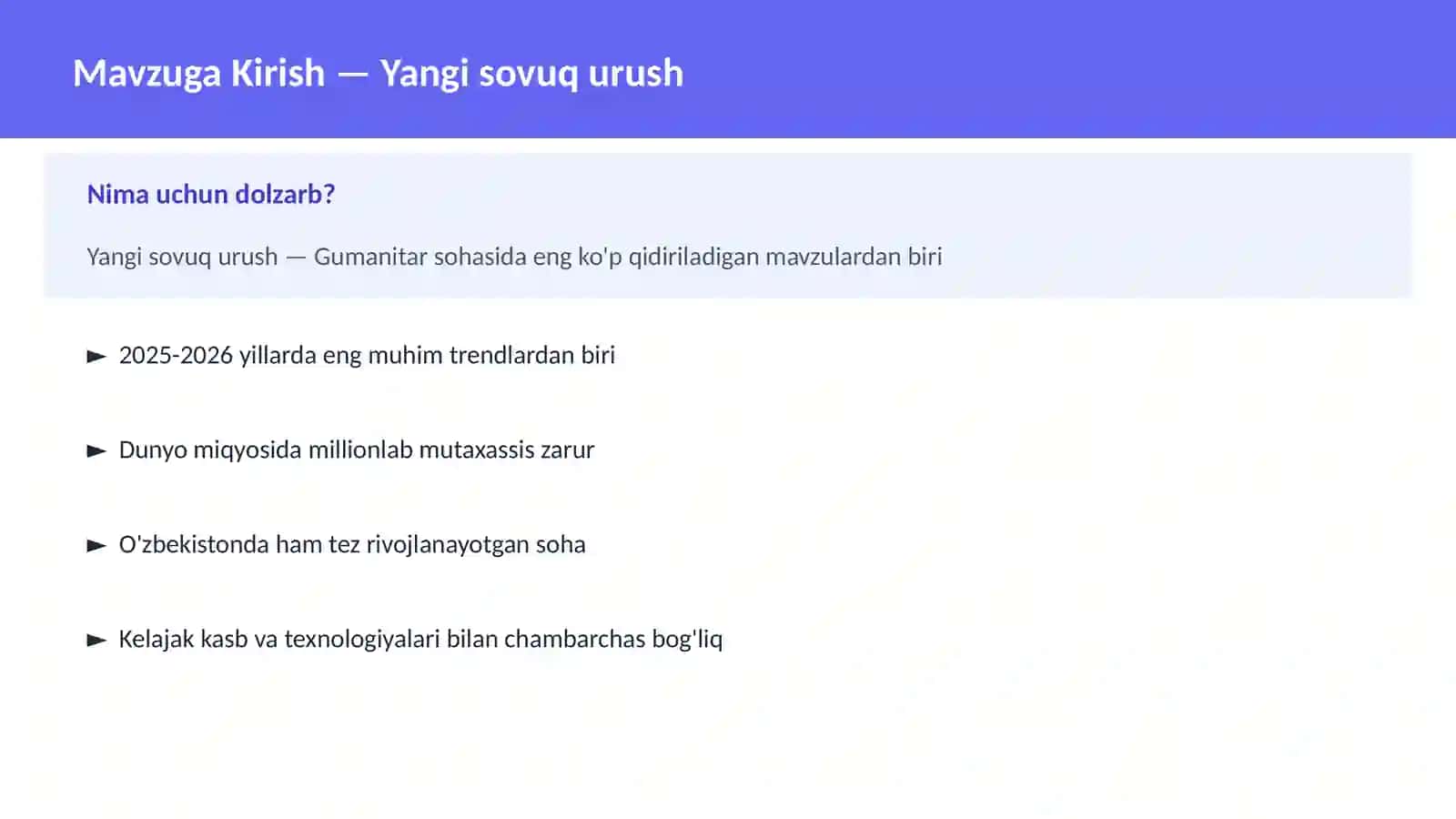 Yangi sovuq urush 2