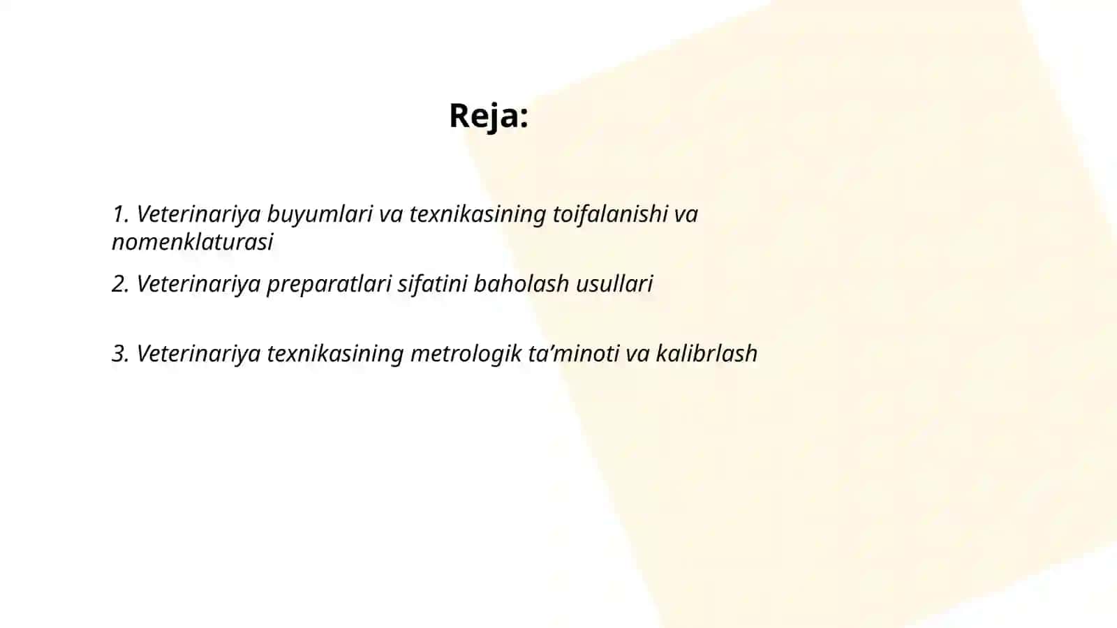Veterinariya buyumlari va veterinariya texnikasining tovarshunoslik tahlili 2