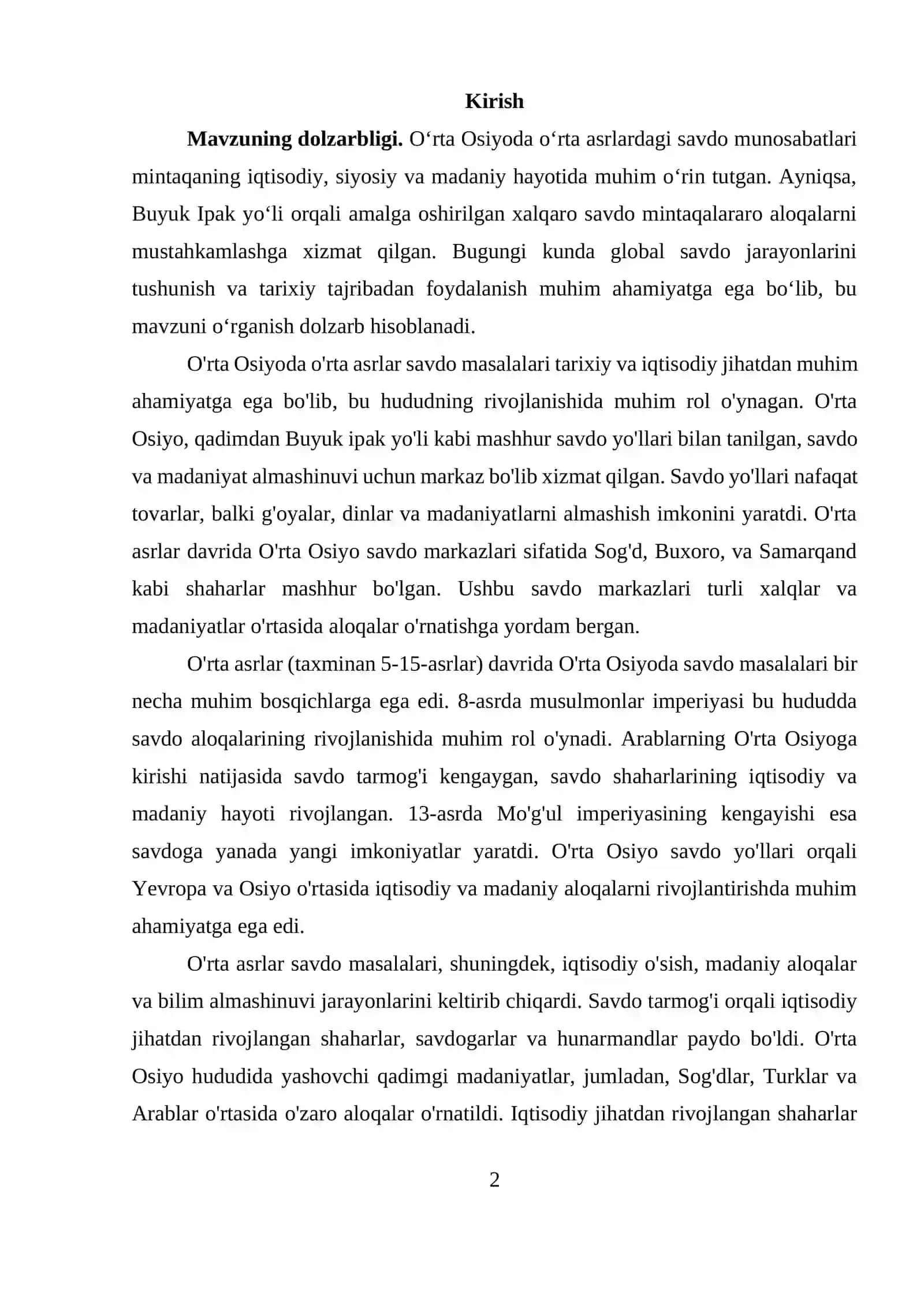 Manbalarda O’rta Osiyo savdo yo’llari tarixi tahlili 2