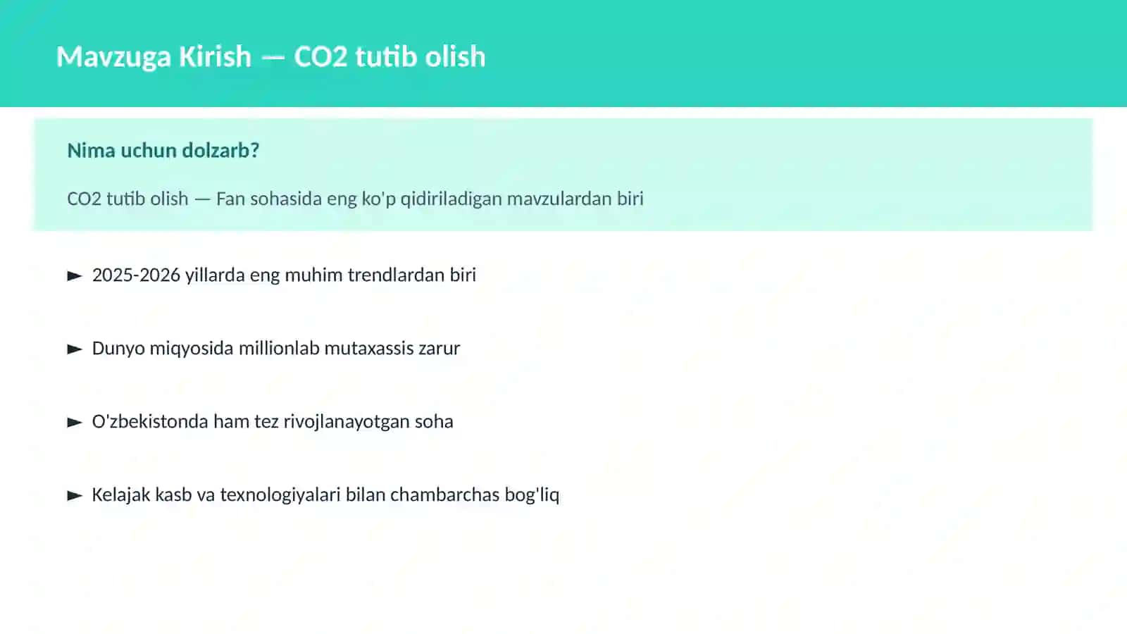 CO2 tutib olish 2