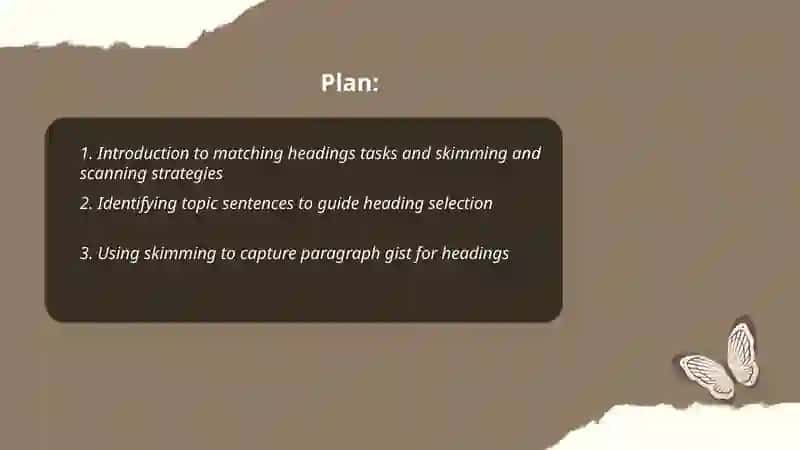 Matching Headings Tasks Practice 2