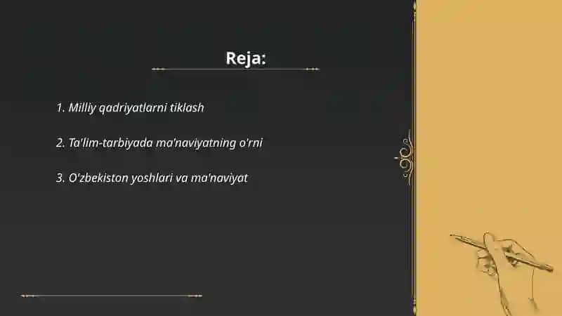 Yangi O'zbekistonda amalga oshirilayotgan ma'naviy o'zgarishlar 2