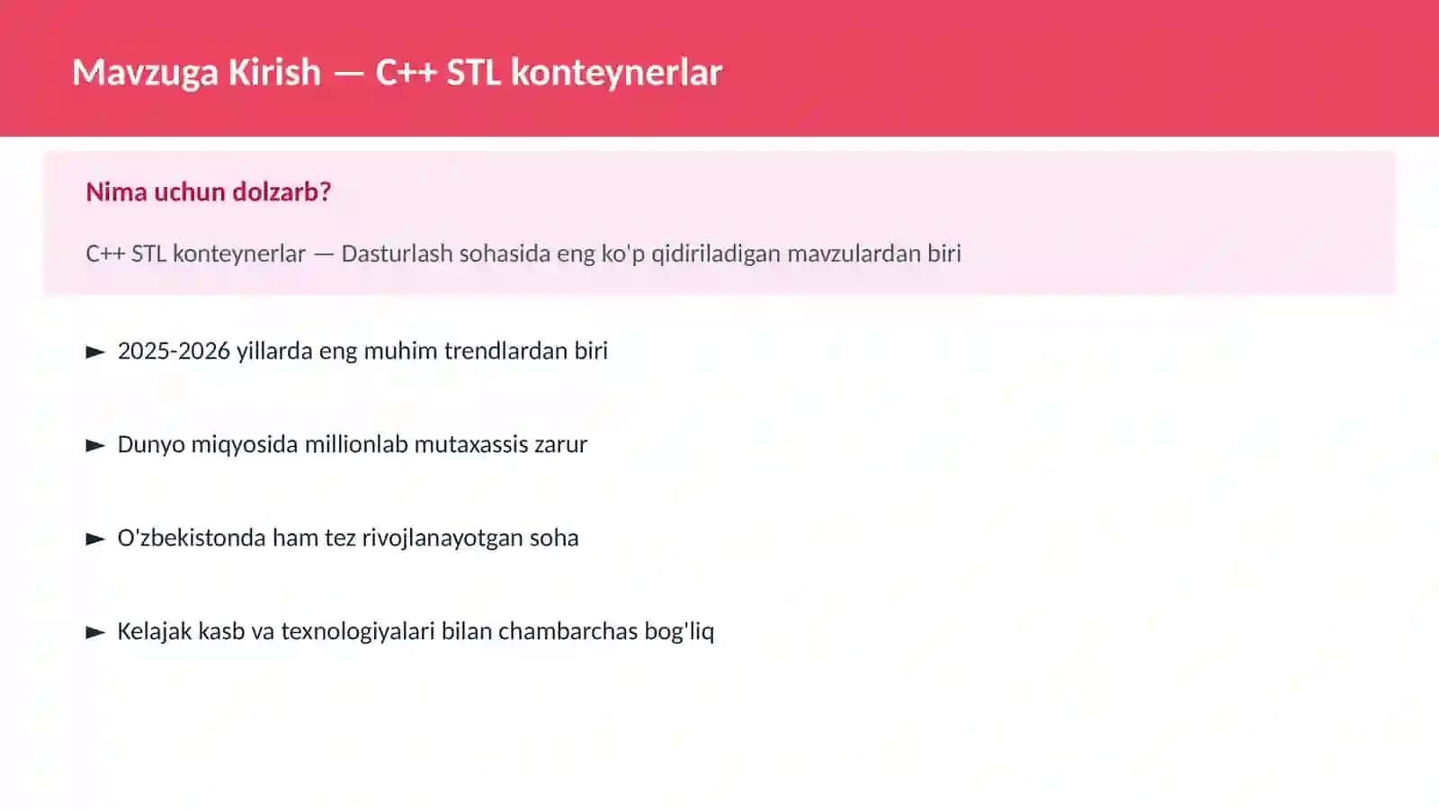 C++ STL konteynerlar 2