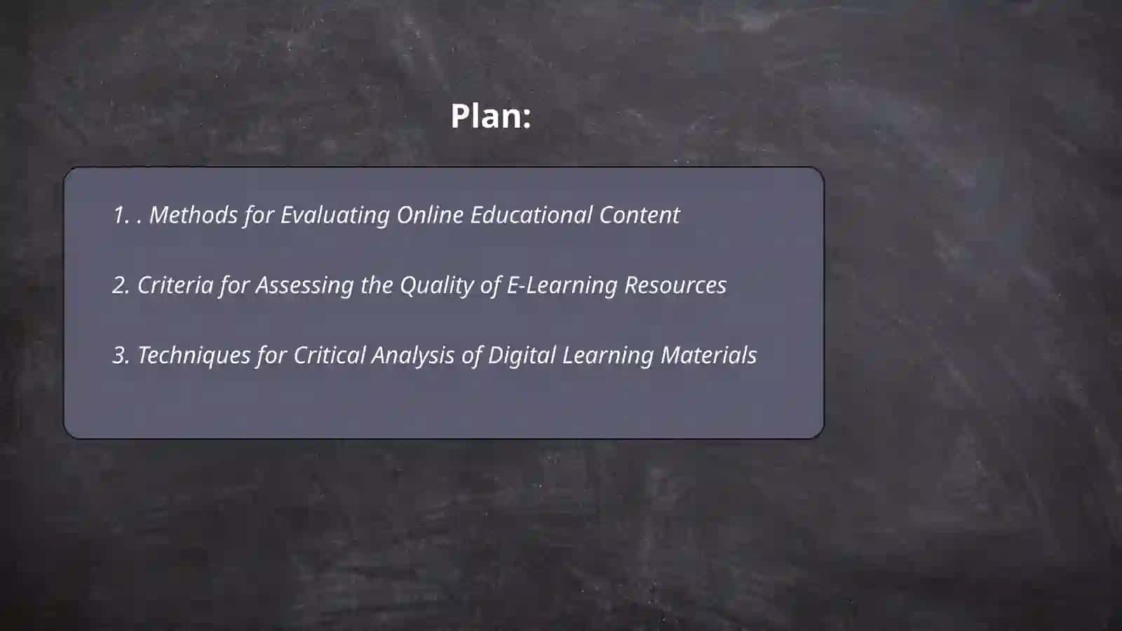 Methods for Evaluating Online Educational Content 2