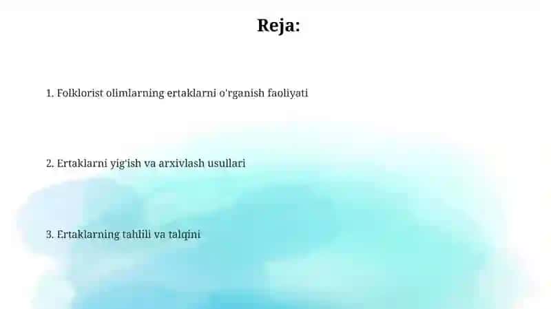 Xalq ertaklarini oʻrgangan folklorshunos olimlar faoliyati 2